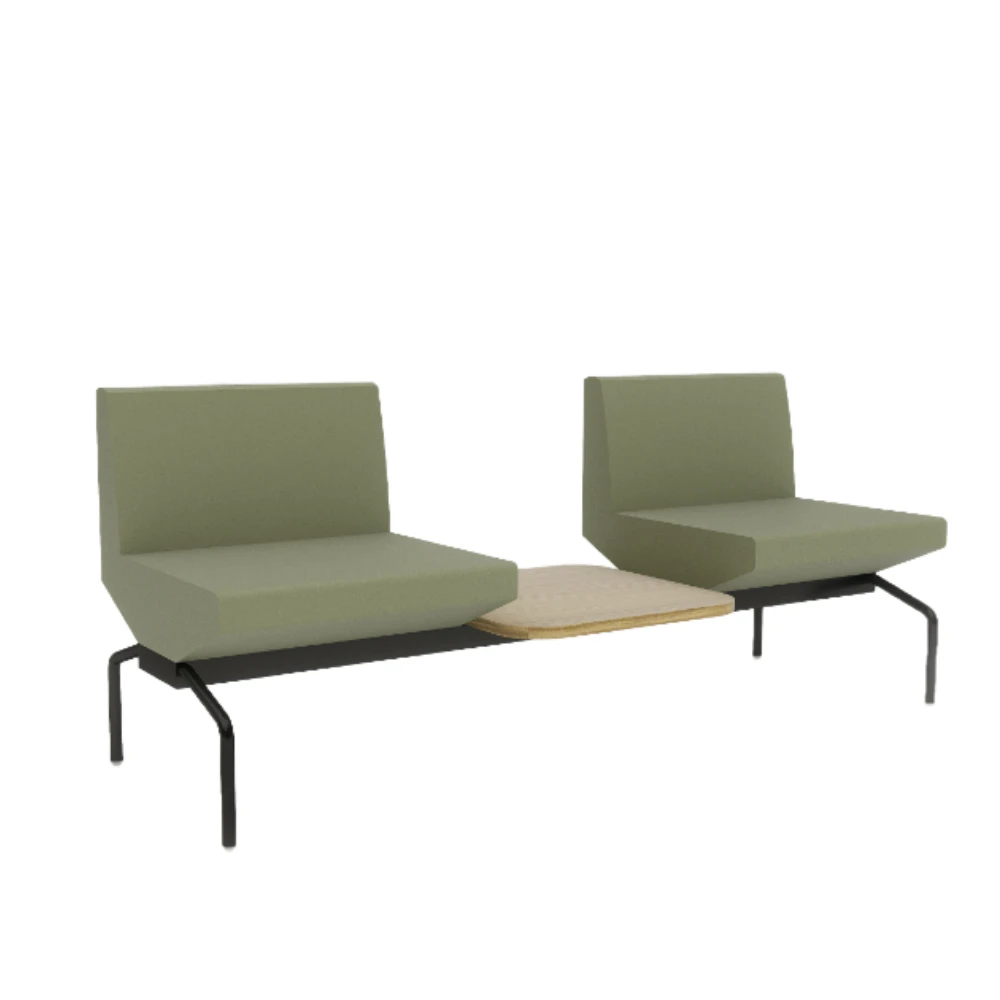 Sofá Space duas poltronas com mesa central